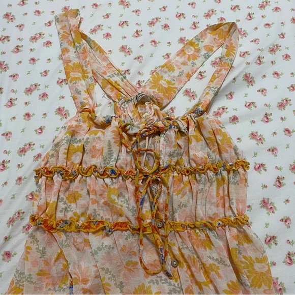 FREE PEOPLE DANCE WITH ME IVORY MAXI DRESS - Picture 8 of 11